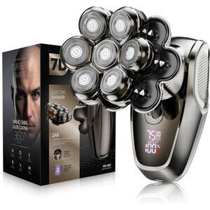 7D Head Shavers for Bald Men, SHPAVVER Detachable Head Shaver LED Display Dry